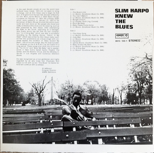 Slim Harpo - Slim Harpo Knew The Blues (LP, Comp, RE)