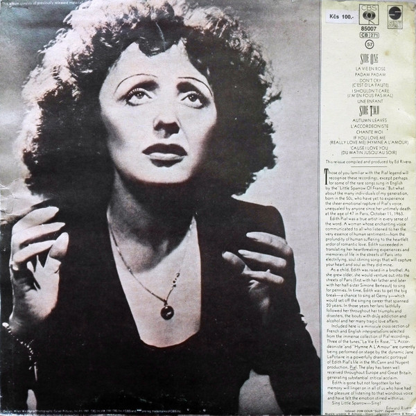 Edith Piaf - The Great Edith Piaf (LP, Comp, Mono, Rep)