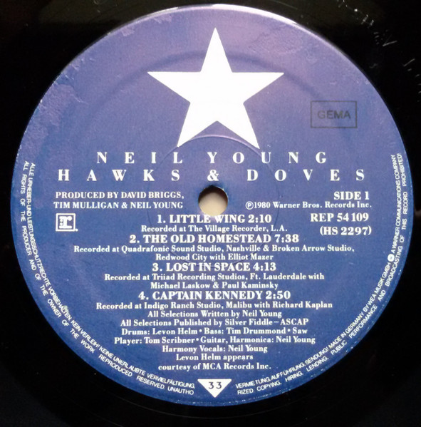 Neil Young - Hawks & Doves (LP, Album)