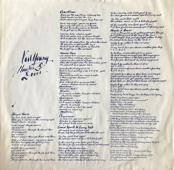Neil Young - Hawks & Doves (LP, Album)