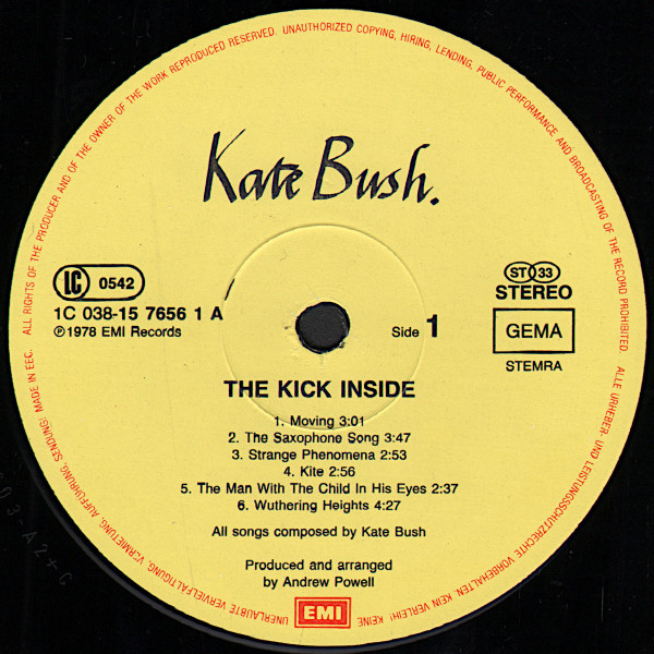 Kate Bush - The Kick Inside (LP, Album, RE)