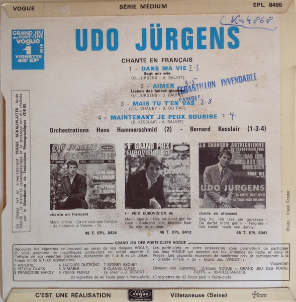 Udo Jürgens - Chante En Français Dans Ma Vie (7