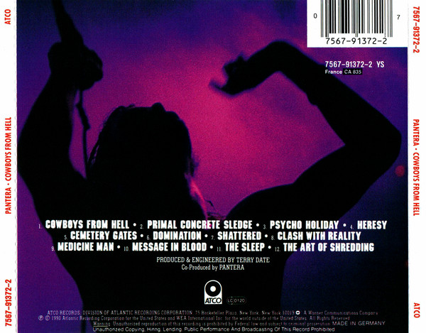 Pantera - Cowboys From Hell (CD, Album, RE)