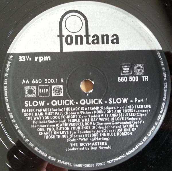 The Skymasters, Bep Rowold - Slow - Quick - Quick - Slow (10