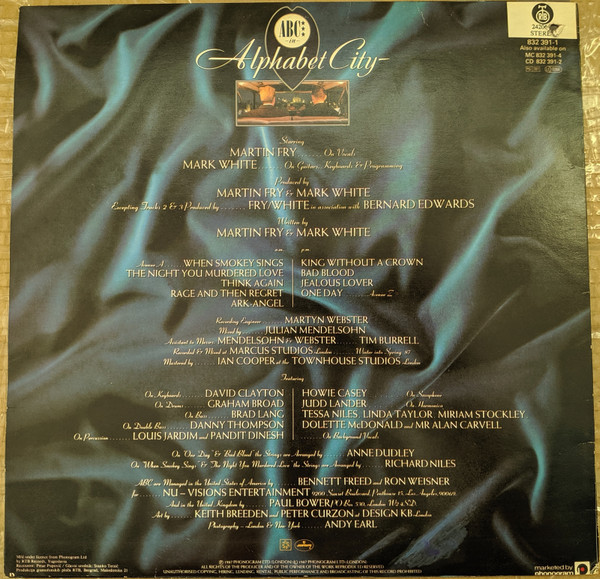 ABC - Alphabet City (LP, Album, Whi)