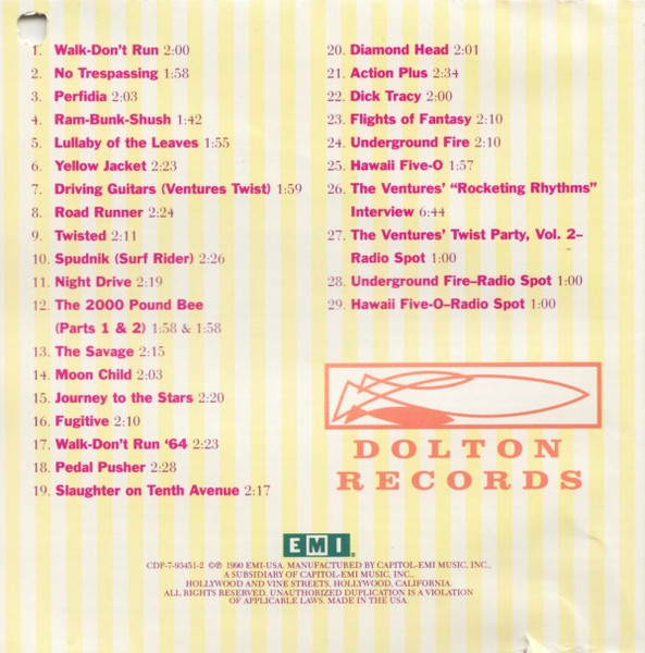 The Ventures - Walk - Don't Run--The Best Of The Ventures (CD, Comp, Mono, RM)