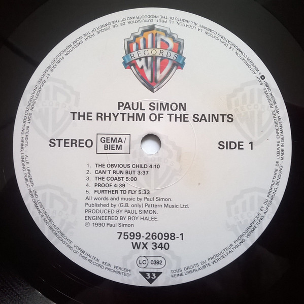 Paul Simon - The Rhythm Of The Saints (LP, Album)