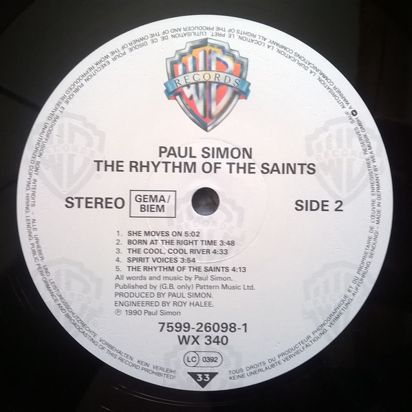 Paul Simon - The Rhythm Of The Saints (LP, Album)