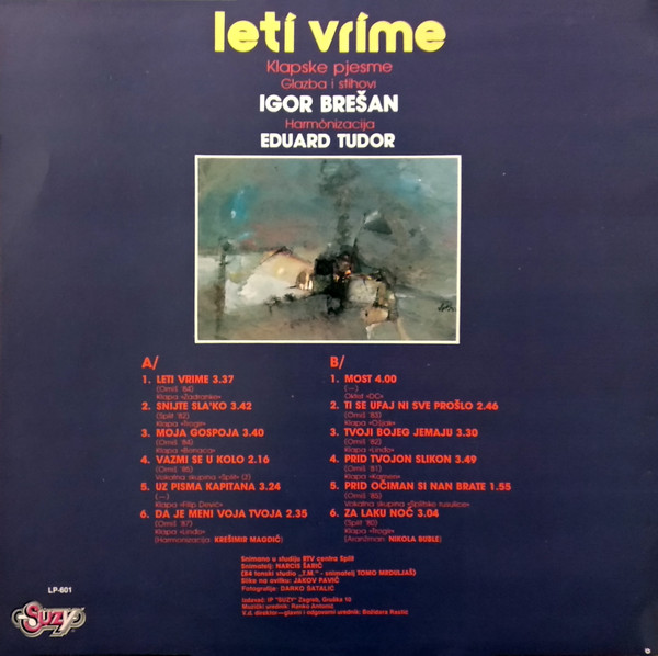Igor Brešan - Leti Vrime - Klapske Pjesme (LP, Album, Comp)