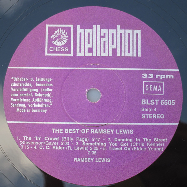 Ramsey Lewis - The Best Of Ramsey Lewis (2xLP, Comp)