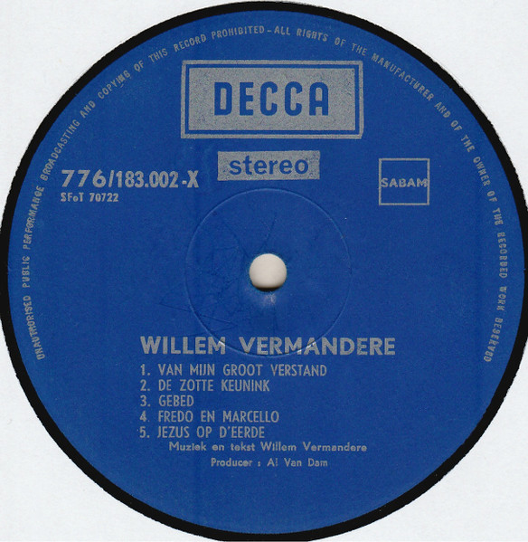 Willem Vermandere - Willem Vermandere (LP, Album)