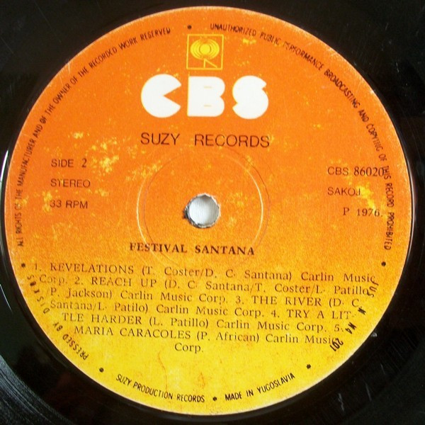 Santana - Festival (LP, Album)