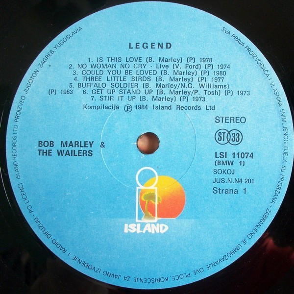 Bob Marley & The Wailers - Legend - The Best Of Bob Marley And The Wailers (LP, Comp, Gat)