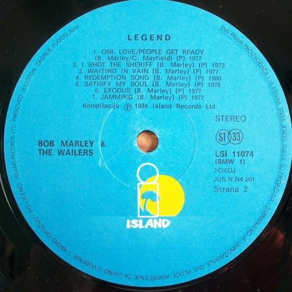 Bob Marley & The Wailers - Legend - The Best Of Bob Marley And The Wailers (LP, Comp, Gat)