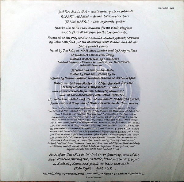 New Model Army - Thunder And Consolation (LP, Album, Gat)