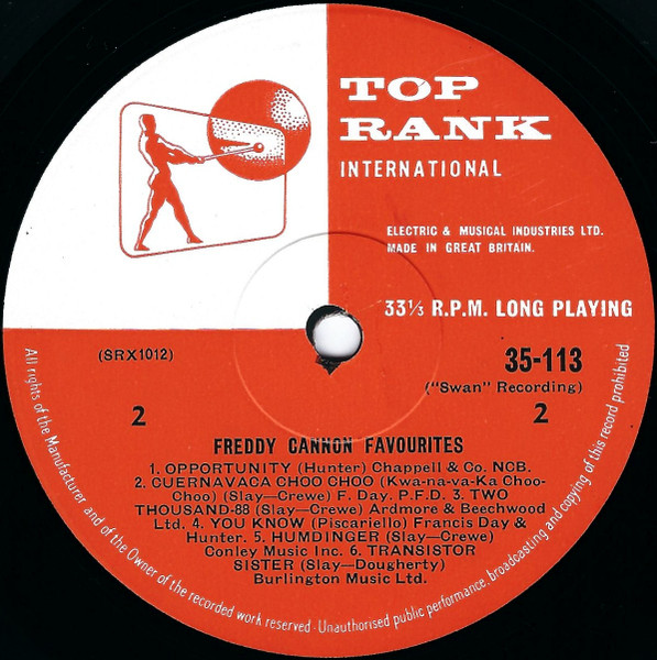 Freddy Cannon - Freddy Cannon Favourites (LP, Mono)