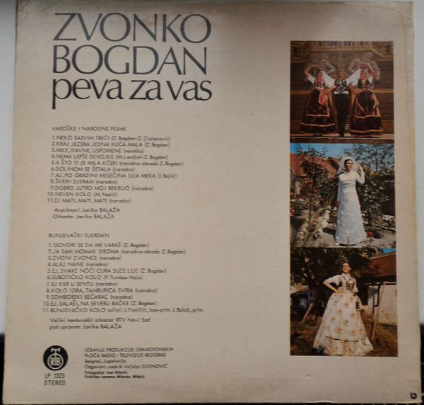 Zvonko Bogdan - Zvonko Bogdan Peva Za Vas (LP, Album, Gat)