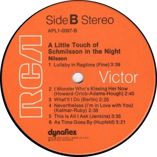 Nilsson* - A Little Touch Of Schmilsson In The Night (LP, Album, Ind)