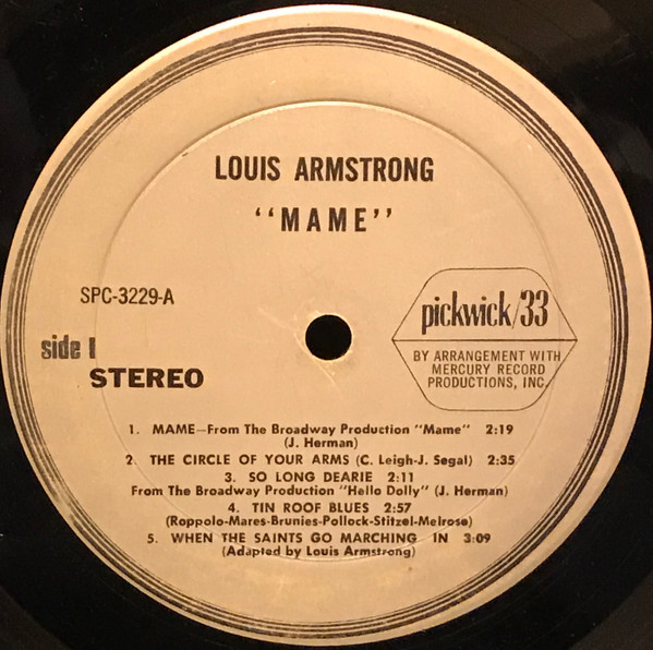 Louis Armstrong - Mame (LP, Album, RE)