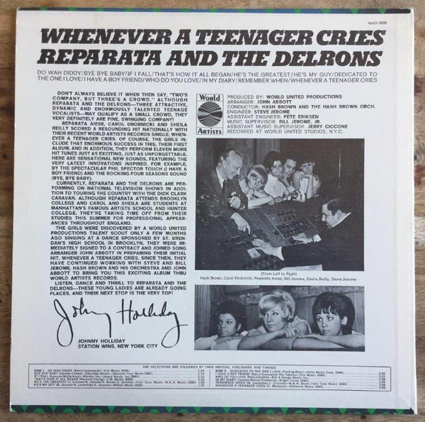 Reparata And The Delrons - Whenever A Teenager Cries (LP, Album, Mon)