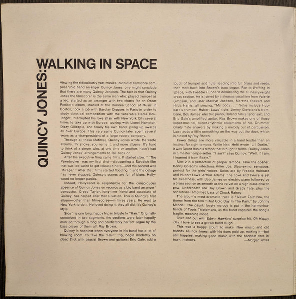 Quincy Jones - Walking In Space (LP, Album, Gat)