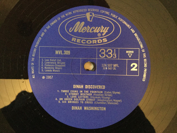 Dinah Washington - Dinah Discovered (LP, Mono)
