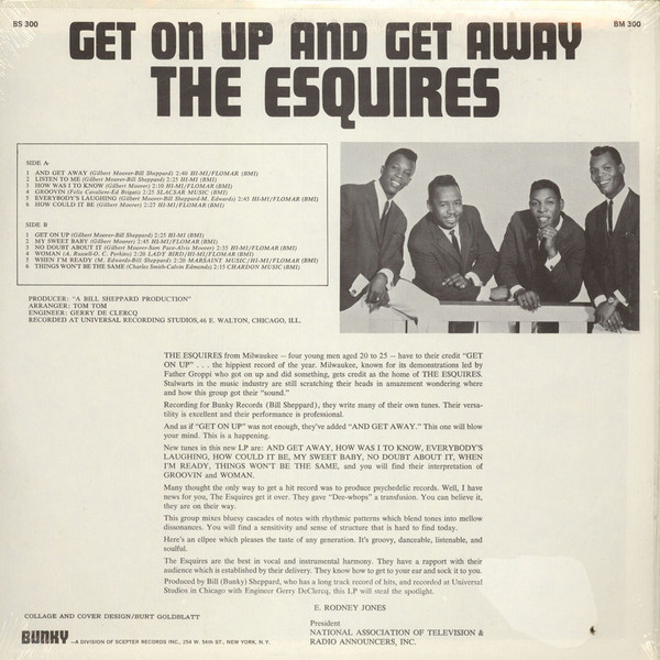 The Esquires - Get On Up And Get Away (LP, Album, Pit)