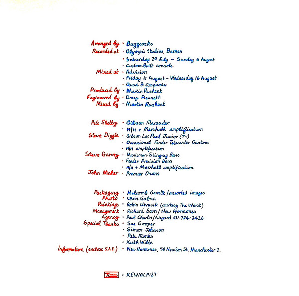 Buzzcocks - Love Bites (LP, Album, RE, RM, Emb)