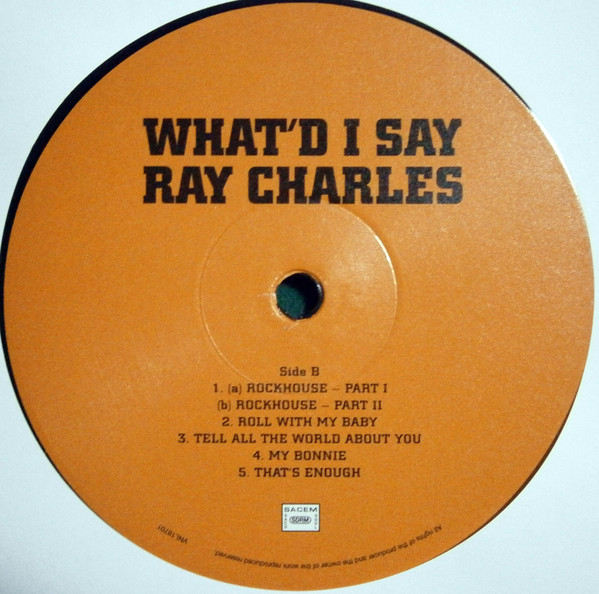 Ray Charles - What'd I Say (LP, Album, RE, 180)