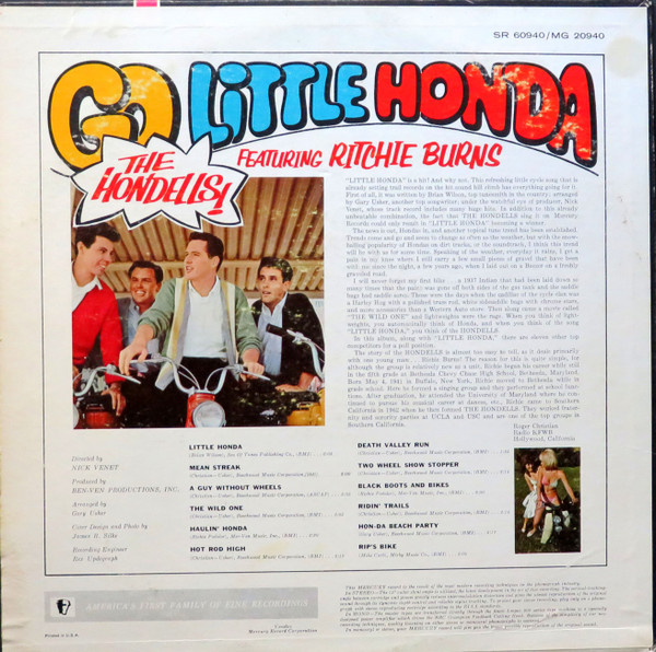 The Hondells - Go Little Honda (LP, Album)