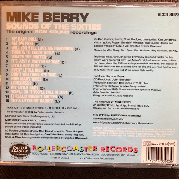 Mike Berry - Sounds Of The Sixties (CD, Comp)