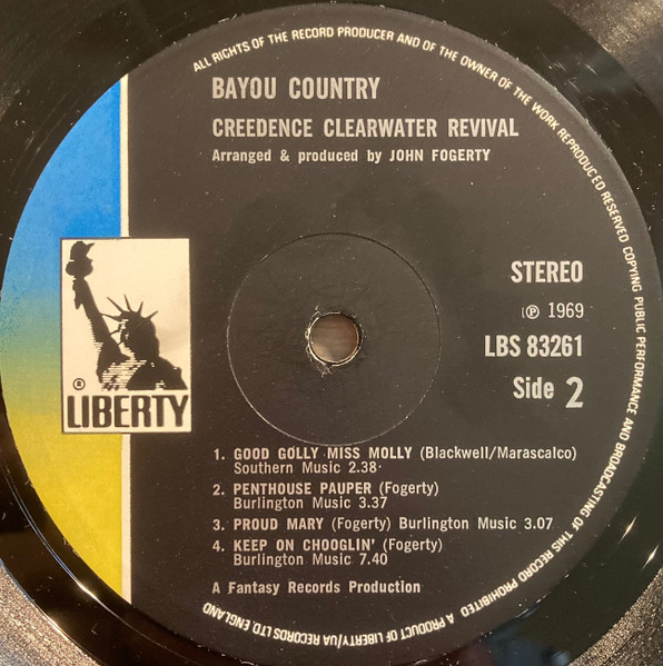 Creedence Clearwater Revival - Bayou Country (LP, Album, RE, Bla)