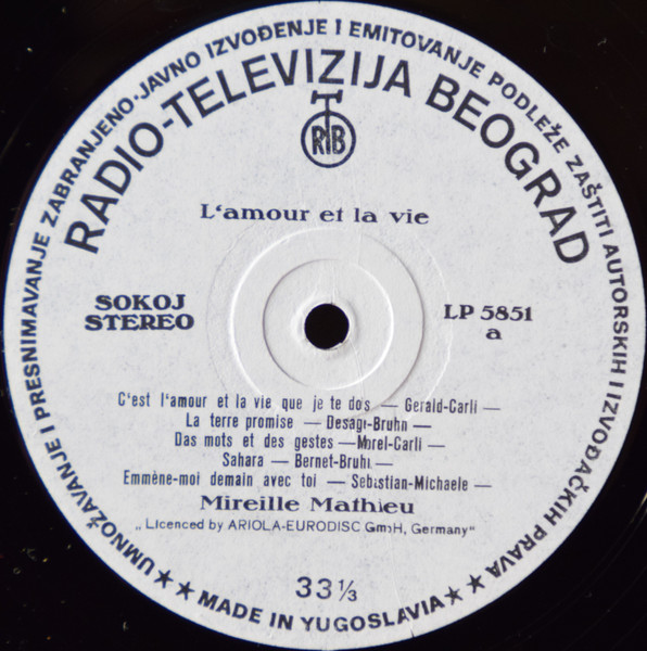 Mireille Mathieu - L'Amour Et La Vie (LP, Album, RE)