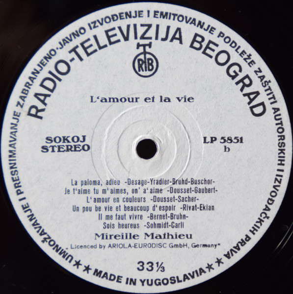 Mireille Mathieu - L'Amour Et La Vie (LP, Album, RE)