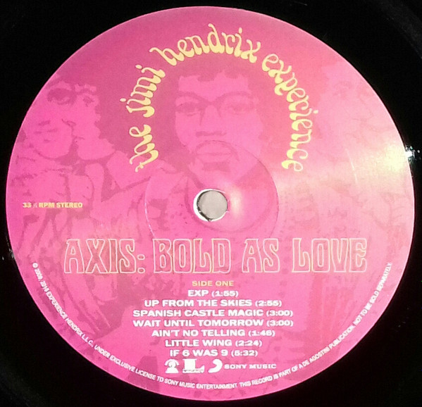 The Jimi Hendrix Experience - Axis: Bold As Love (LP, Album, RE, RM, Gat)
