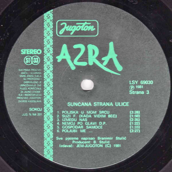 Azra (3) - Sunčana Strana Ulice (2xLP, Album, RP)