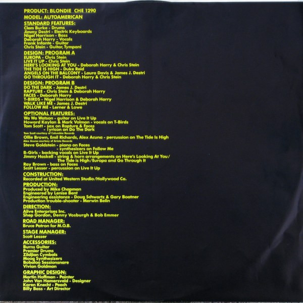 Blondie - Autoamerican (LP, Album)