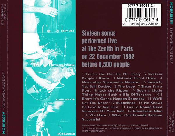 Morrissey - Beethoven Was Deaf (CD, Album)