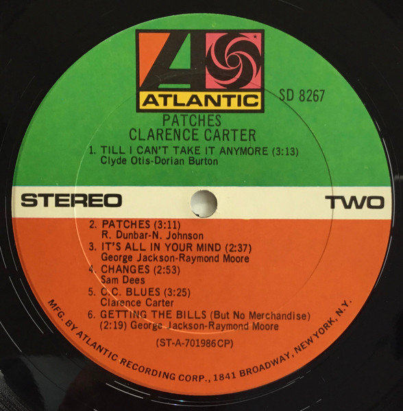 Clarence Carter - Patches (LP, Album, CP )
