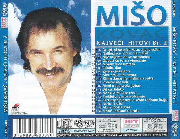 Mišo Kovač - Najveći Hitovi Br. 2 (CD, Comp)