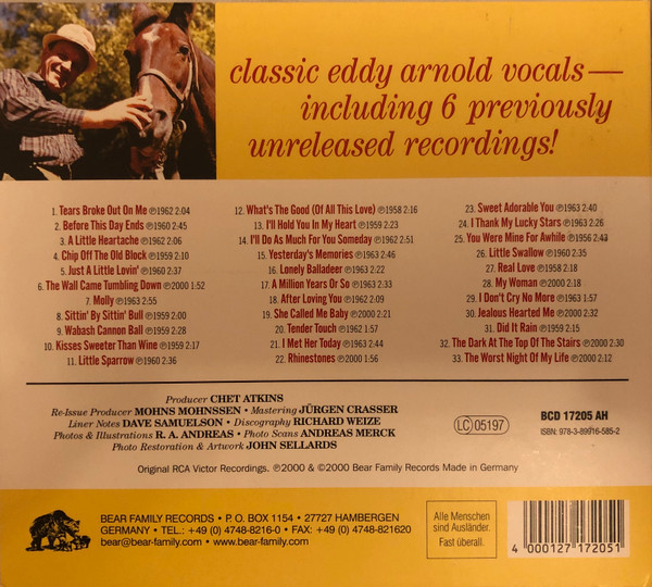 Eddy Arnold - Tears Broke Out On Me (CD, Comp)