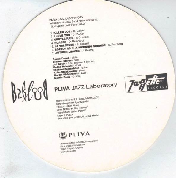 Pliva Jazz Laboratory - Pliva Jazz Laboratory (CDr, Album + Rou)
