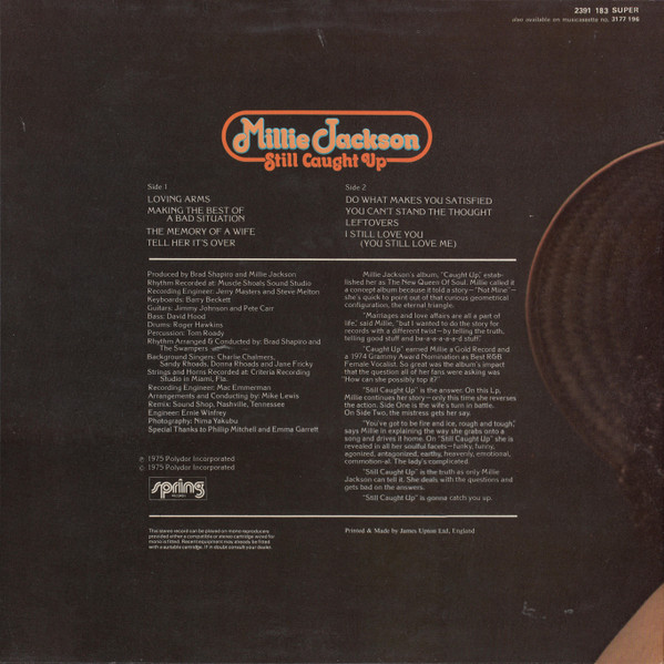 Millie Jackson - Still Caught Up (LP, Album)