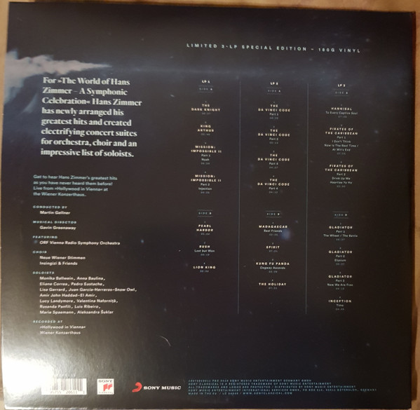 Hans Zimmer - The World Of Hans Zimmer (A Symphonic Celebration) (3xLP, Album, Ltd, 180)