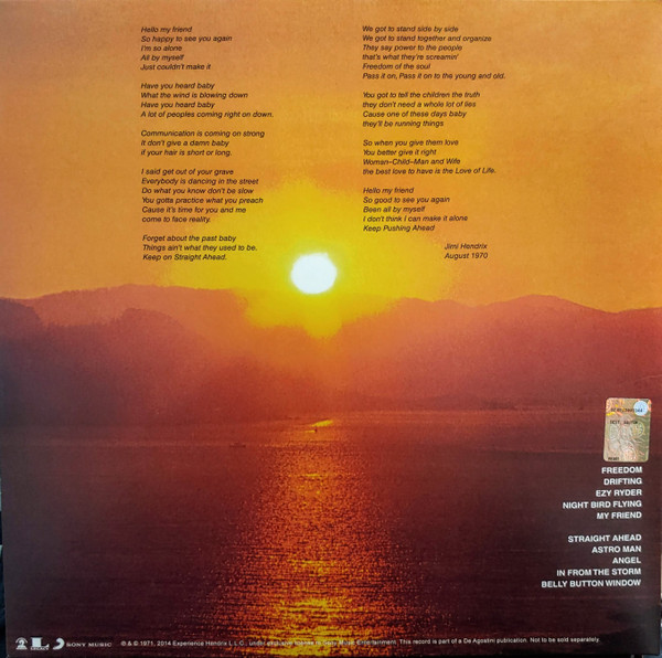 Jimi Hendrix - The Cry Of Love (LP, Album, RE, 180)