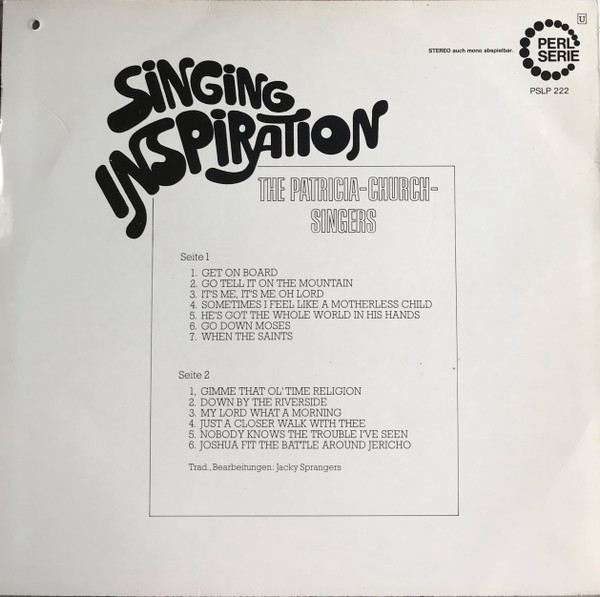 The Patricia Church Singers - Singing Inspiration (LP, Album)