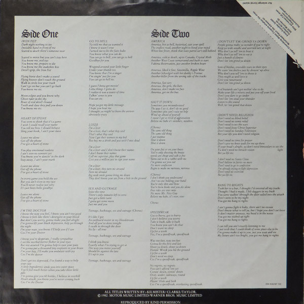 Motörhead - Iron Fist (LP, Album, Gre)