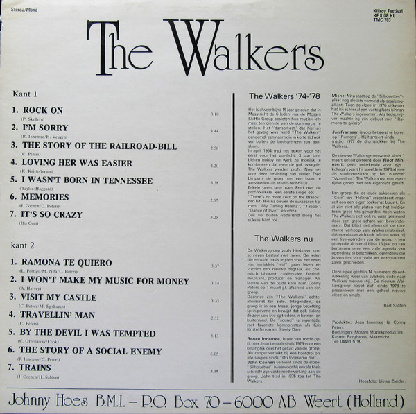 The Walkers (2) - '74 - '78 (LP, Comp, Mono)