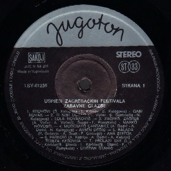 Various - Uspjesi Zagrebačkih Festivala Zabavne Glazbe (LP, Comp)