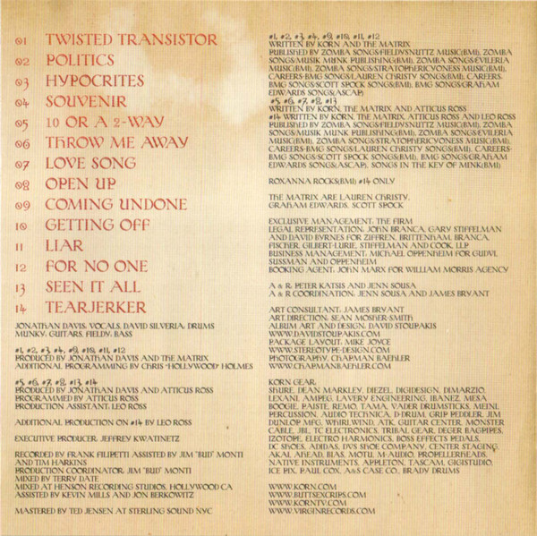 Korn - See You On The Other Side (CD, Album, Copy Prot.)